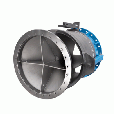 Vanne à jet creux ou dissipation d´énergie de décharge atmosphérique pour la fermeture et la régulation de vidanges de fond et de conduites intermédiaires de barrages et de réservoirs